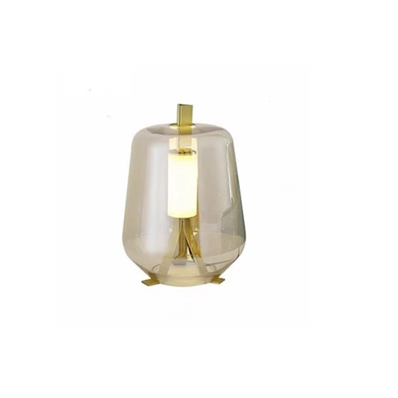 Obsidian Lantern postmodern smoked glass table lamp 2