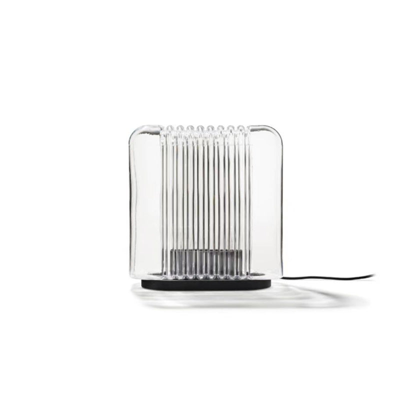 Linea ribbed glass architectural table lamp 5
