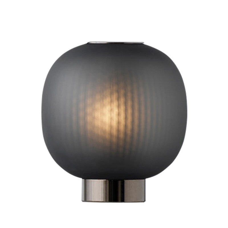 Soft Orbit ribbed glass table lamp 1
