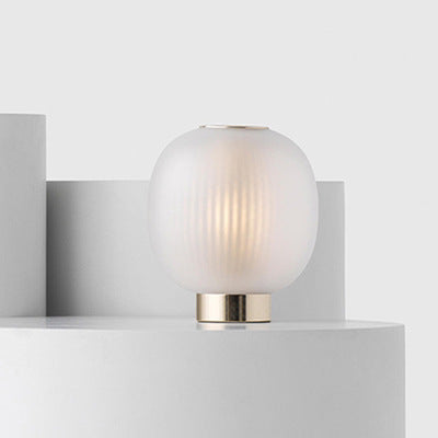Soft Orbit ribbed glass table lamp 4