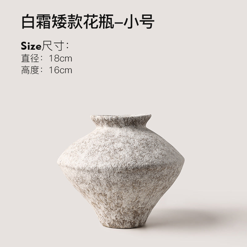 Sculptural ceramic vase profile and glaze texture