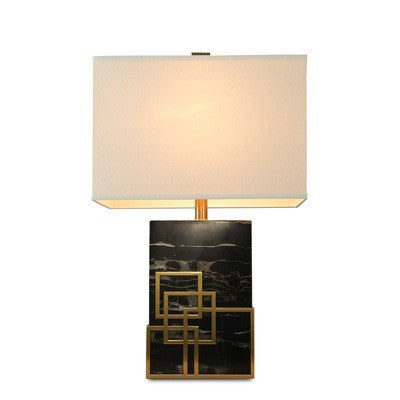 Imperial Grid marble geometric table lamp 2
