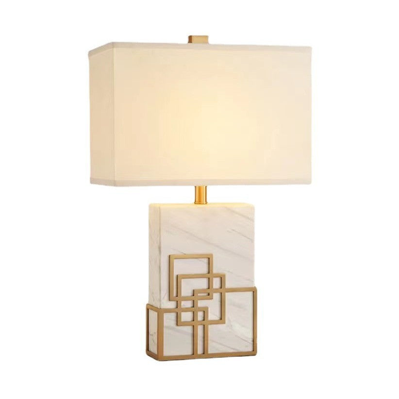 Imperial Grid marble geometric table lamp 5