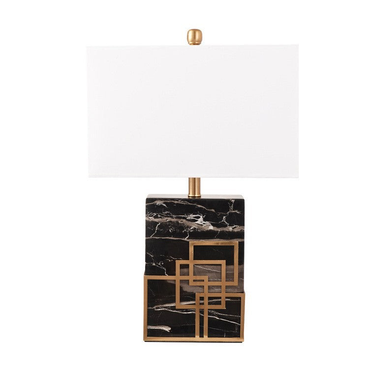 Imperial Grid marble geometric table lamp 6