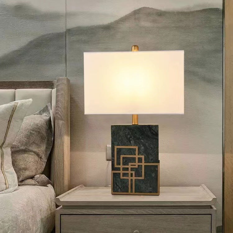 Imperial Grid marble geometric table lamp 7