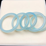 Certified Sky Blue Chalcedony Bangle – Icy Mist-Blue Solid Stone Bracelet, 52–62mm
