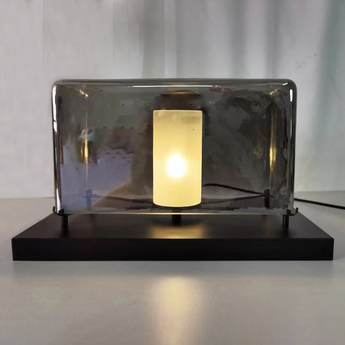 Obsidian Window smoked glass table lamp 2