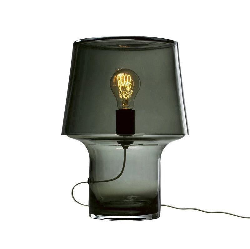 Smoke Atelier vintage smoked glass table lamp 1