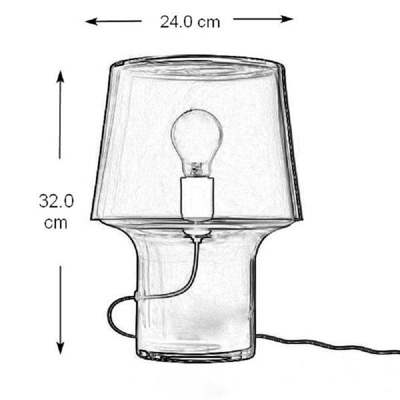 Smoke Atelier vintage smoked glass table lamp 2