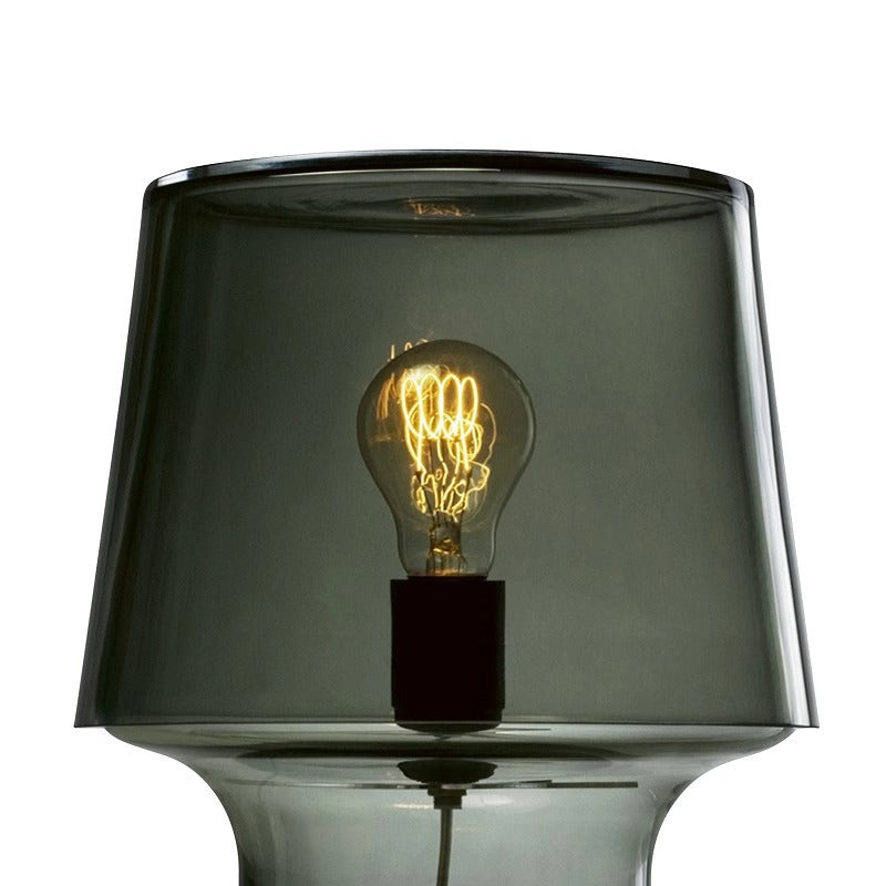 Smoke Atelier vintage smoked glass table lamp 5