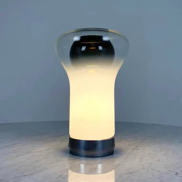 Halo Vessel smoke and frosted glass table lamp 4