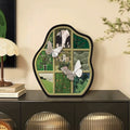 Green Song dynasty aesthetic butterfly tabletop art panel
