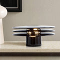 Orbit Stack black postmodern disc table lamp 1