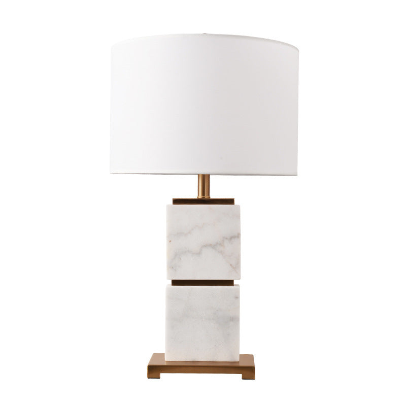 Monument stacked marble column table lamp 2