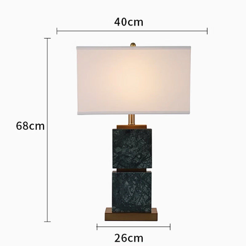 Monument stacked marble column table lamp 7