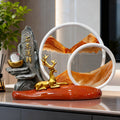 Stone Turns to Fortune moving sand art and deer sculpture 1