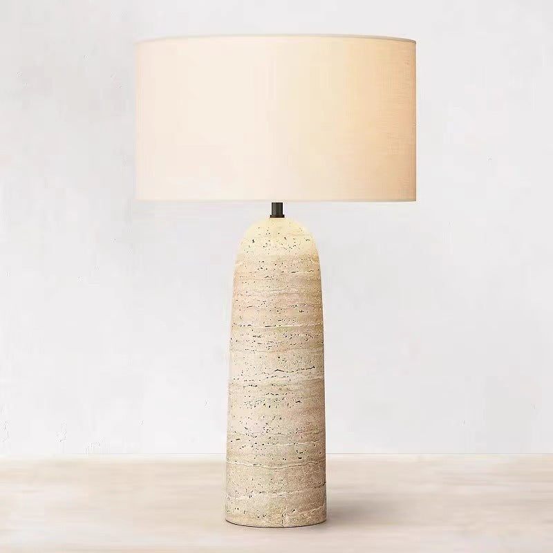 Terra Atelier travertine column table lamp 2