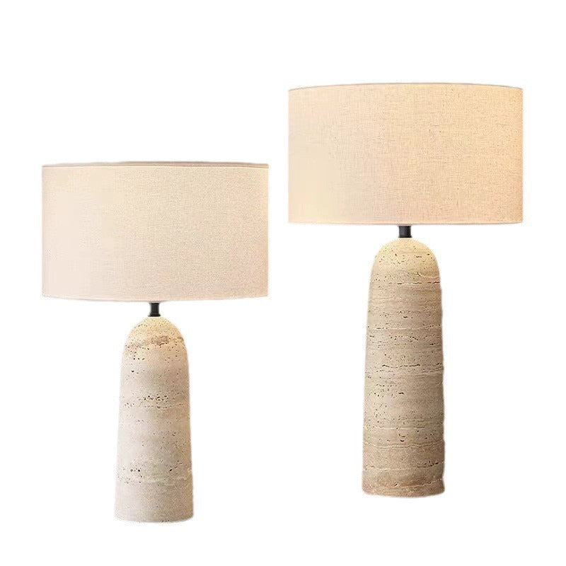 Terra Atelier travertine column table lamp 3