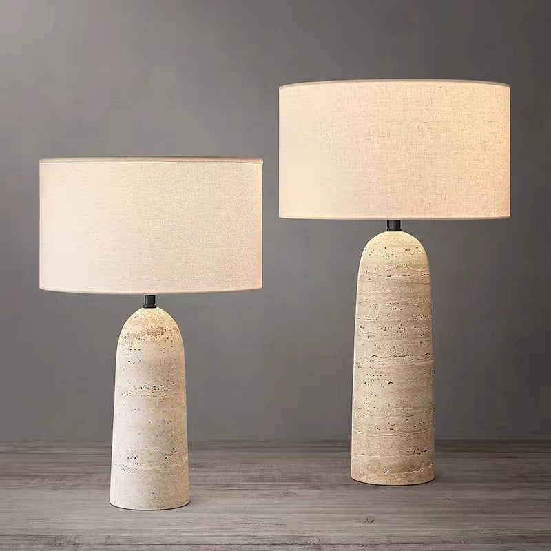 Terra Atelier travertine column table lamp 4