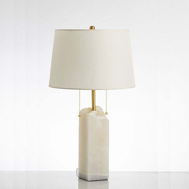 Tall white cloud stone bedside lamp 38cm by 67cm