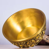 Five Blessings Wufu Copperware Treasure Basin / Ju Bao Pen – 12–39cm | Chinese Wealth Bowl with Bats, Coins & Ingots for Office, Entrance, Living Room & Business Gift