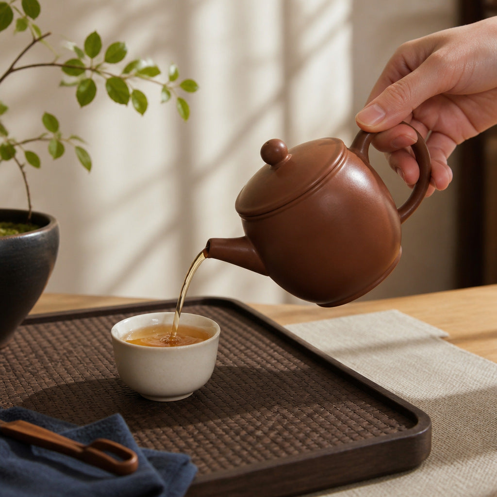 Zisha clay Hanwa teapot lifestyle view