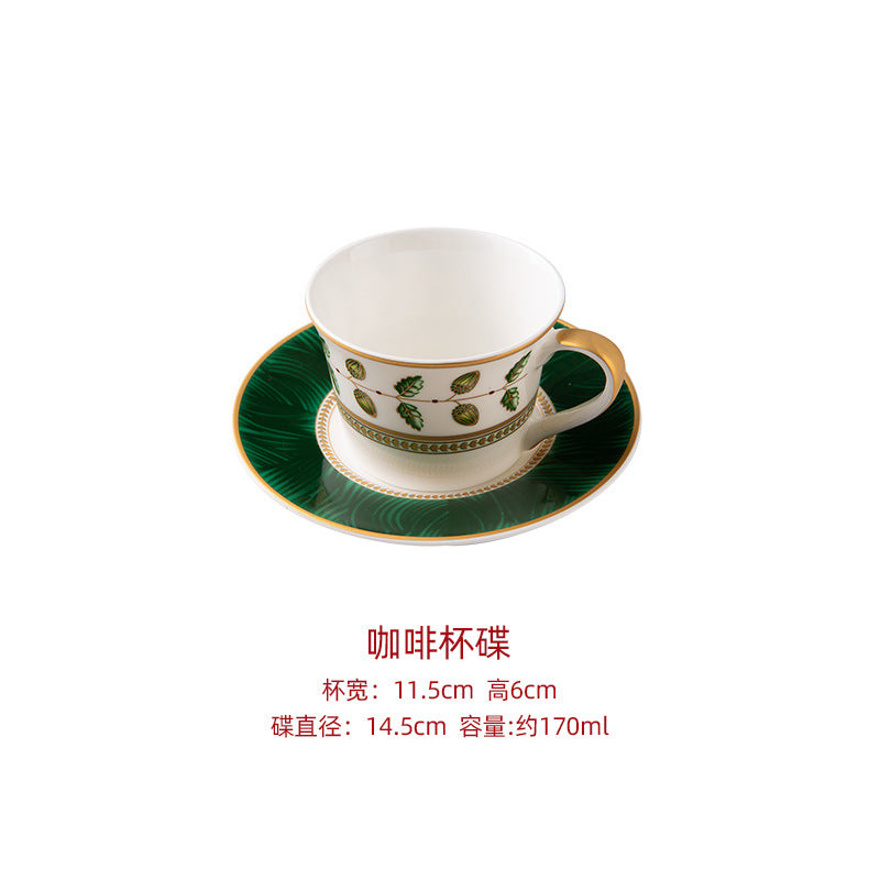 Baitu Constance botanical porcelain coffee cup and saucer, approximately 170 ml