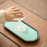 Authentic Vintage Chinese Ceramic Absorbent Dry-Brewing Tea Tray - 22cm Teaware Accessories