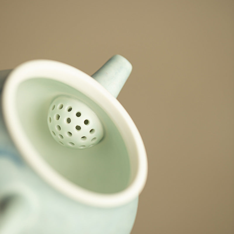 Authentic Jingdezhen Soda-Fired Winter Plum Crackle Ceramic Teapot - 180ml Gongfu Steeping Pot