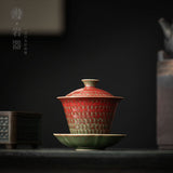 Authentic Artisanal Handcrafted Large San Cai Gaiwan Easy Steeper - 190ml Gongfu Tea Bowl