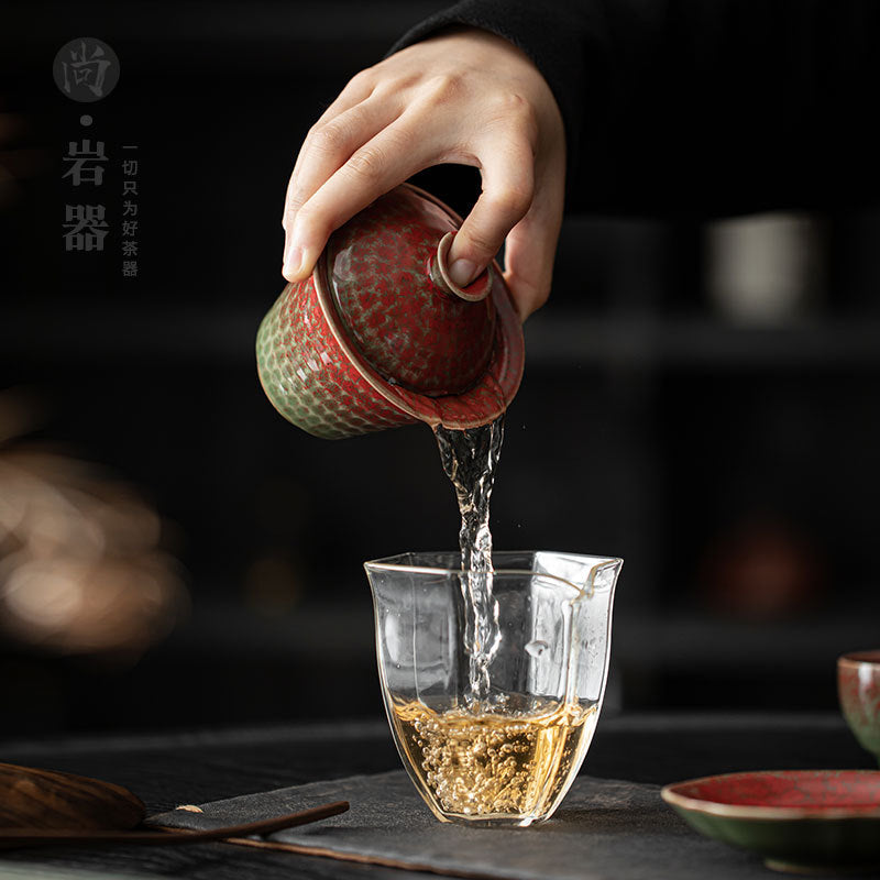Authentic Artisanal Handcrafted Large San Cai Gaiwan Easy Steeper - 190ml Gongfu Tea Bowl