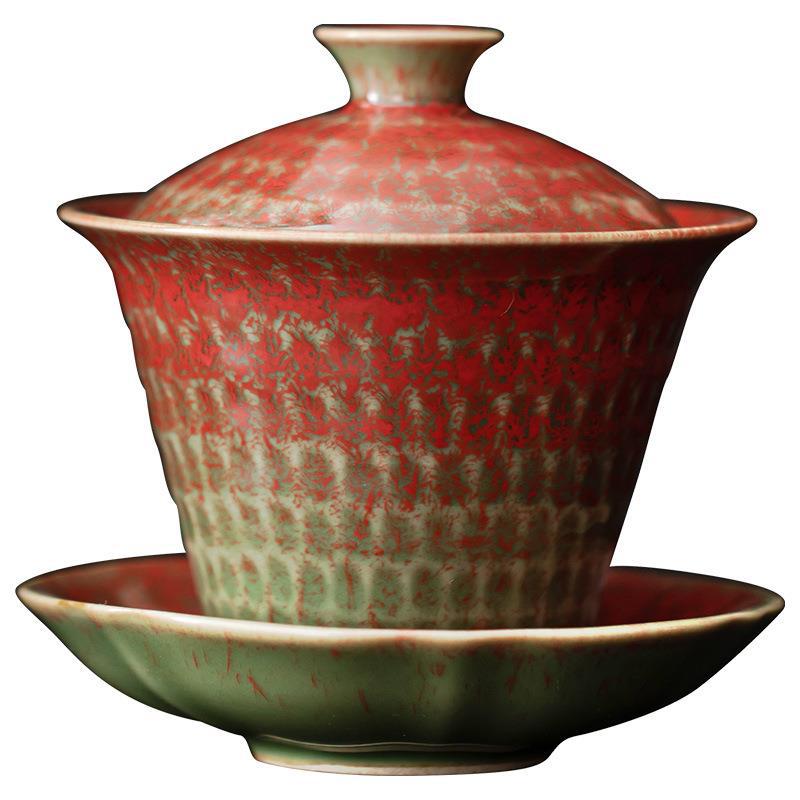 Authentic Artisanal Handcrafted Large San Cai Gaiwan Easy Steeper - 190ml Gongfu Tea Bowl