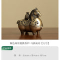 Authentic Eight Steeds Galloping Horses Alloy Censer - Desktop Coil & Stick Incense Burner
