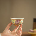 Authentic Jingdezhen Antique Enamel Palace Style Master Teacup - 80ml Gongfu Cup