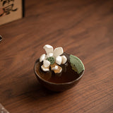 Handcrafted Qingshui Wood-Fired Floral Bud Master Teacup - 95ml Gift Box Suite