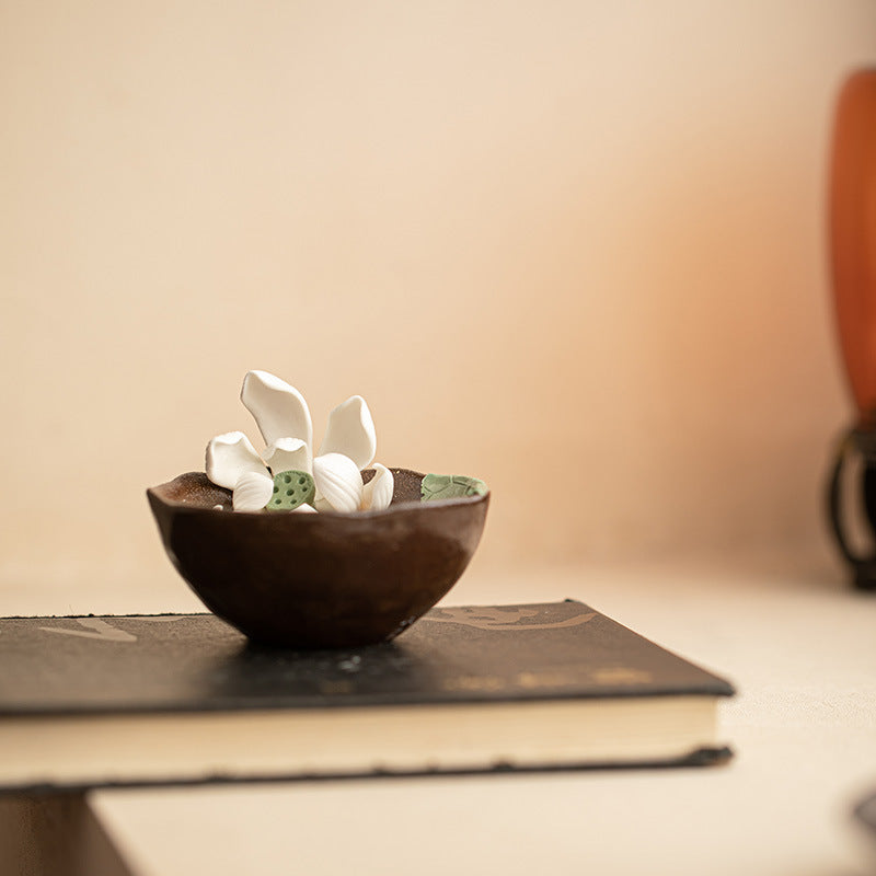 Handcrafted Qingshui Wood-Fired Floral Bud Master Teacup - 95ml Gift Box Suite