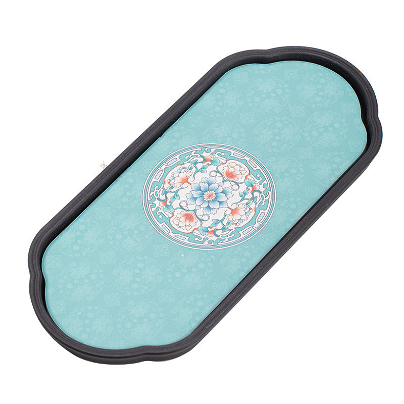 Authentic Vintage Chinese Ceramic Absorbent Dry-Brewing Tea Tray - 22cm Teaware Accessories