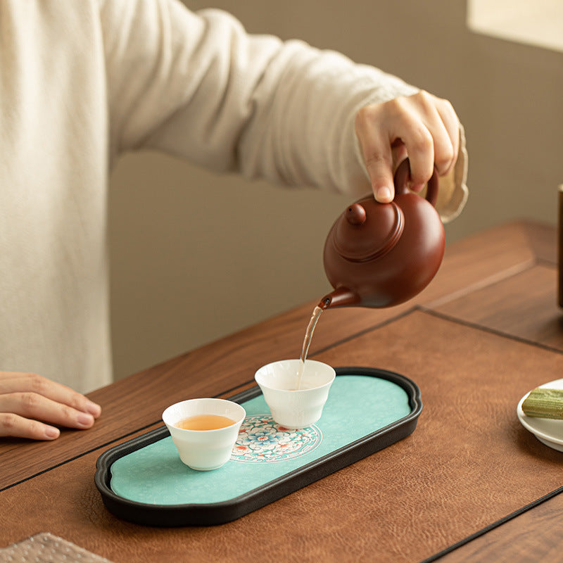 Authentic Vintage Chinese Ceramic Absorbent Dry-Brewing Tea Tray - 22cm Teaware Accessories