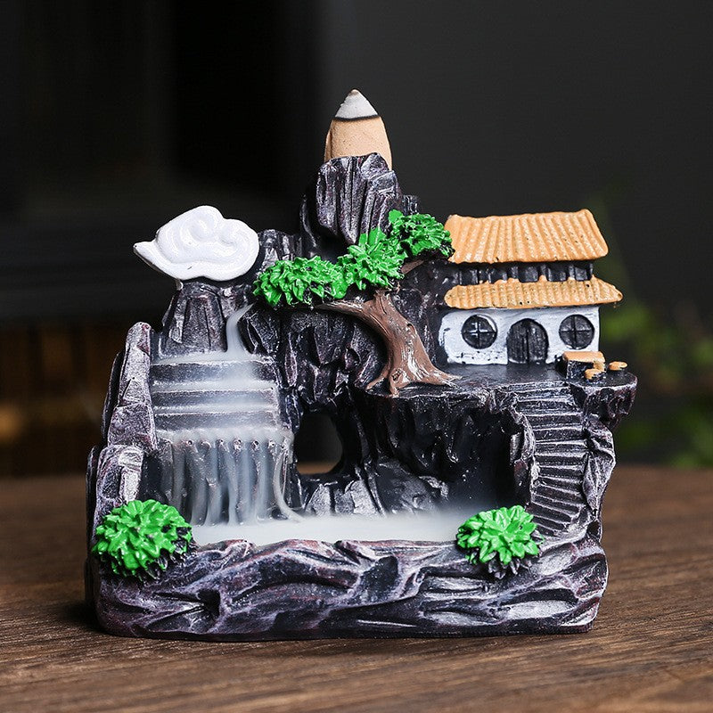 Earthly retreat pavilion waterfall backflow incense burner