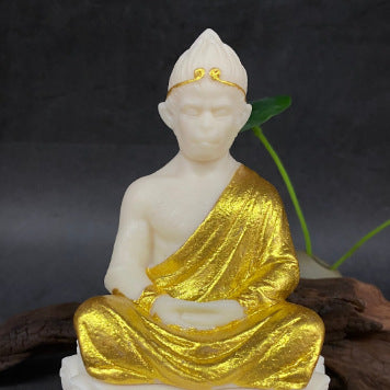 Ivory nut Sumeru lotus pedestal base for Sun Wukong Victorious Fighting Buddha statue, tagua vegetable ivory display stand