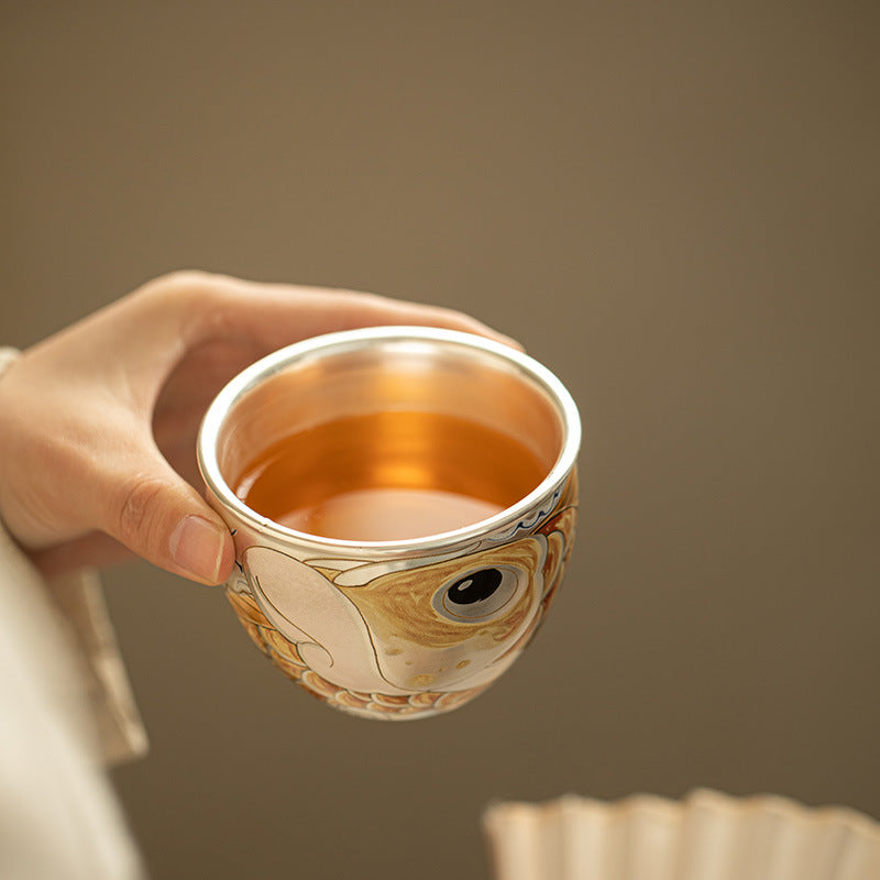 Jingdezhen Handcrafted Pure Ag999 Silver Master Tasting Cup - 90ml