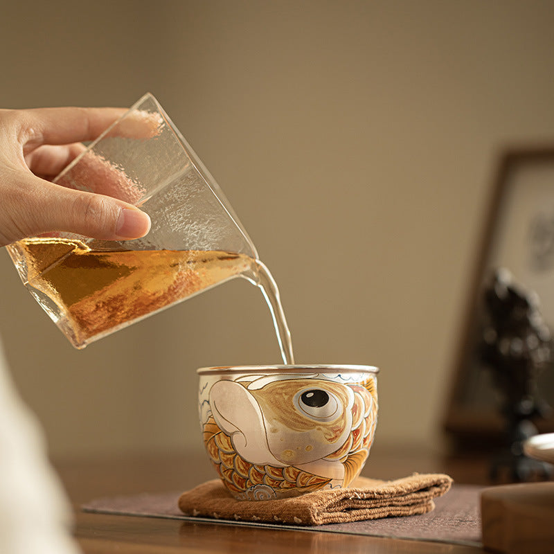 Jingdezhen Handcrafted Pure Ag999 Silver Master Tasting Cup - 90ml