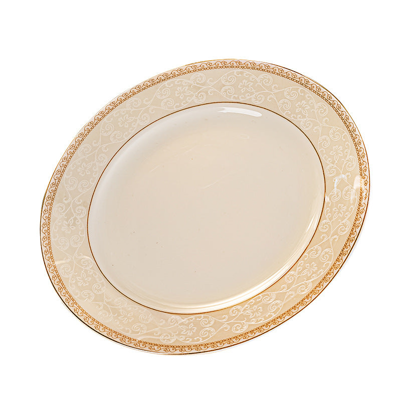 Jin Ge Si luxury white gold dinnerware bowl plate and spoon details