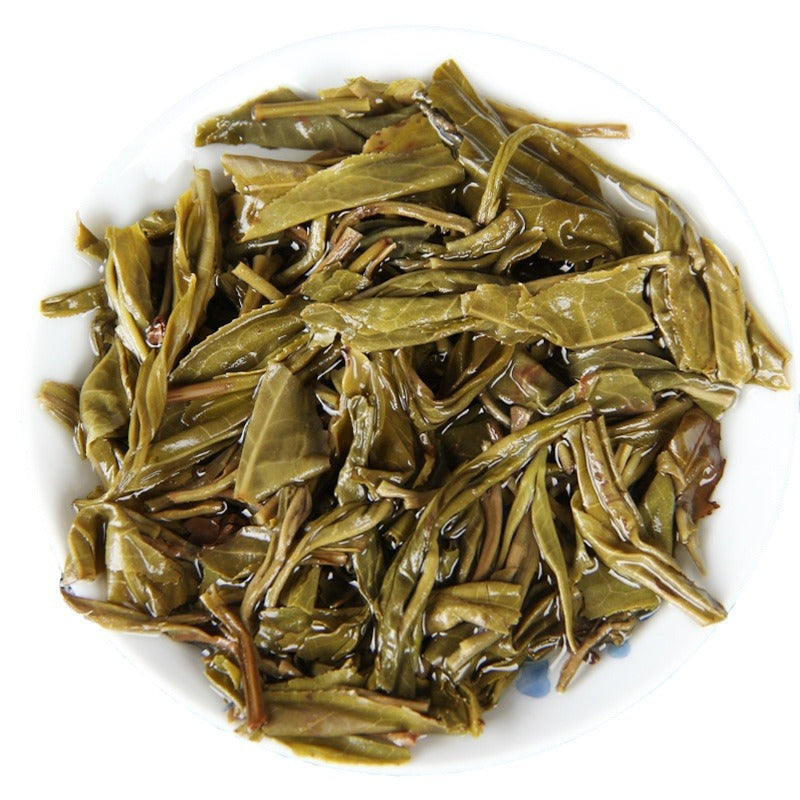 Infused Jingmai Zhichun Qiaomu Raw Pu-erh leaves 景迈之春生普 叶底