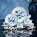 Linglong Xiangyun blue and white porcelain 68-piece dinnerware set