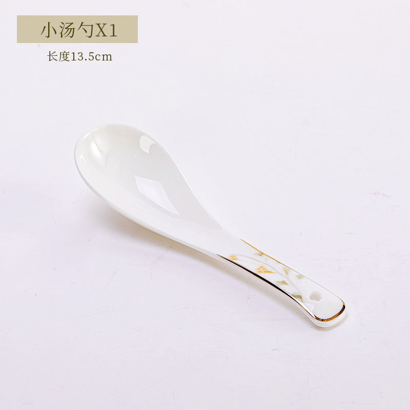 Lucky Star small porcelain soup spoon size reference