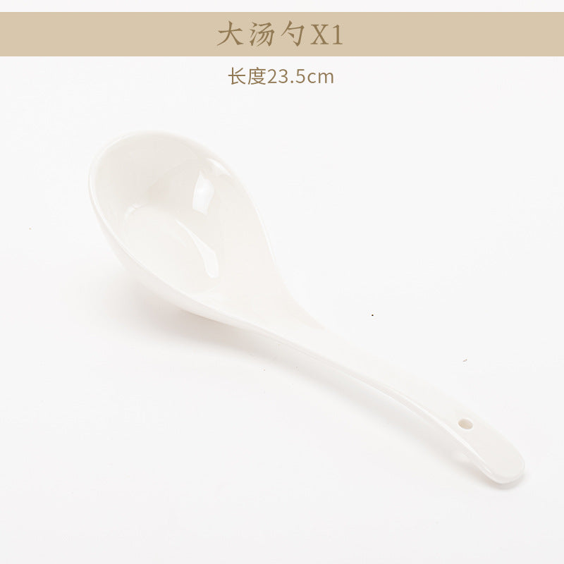 Luofu white embossed porcelain tableware piece reference