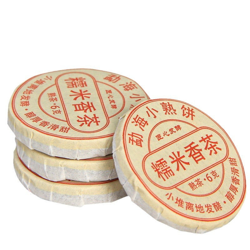 Individually wrapped 6g sticky rice aroma ripe Pu-erh mini tea cakes