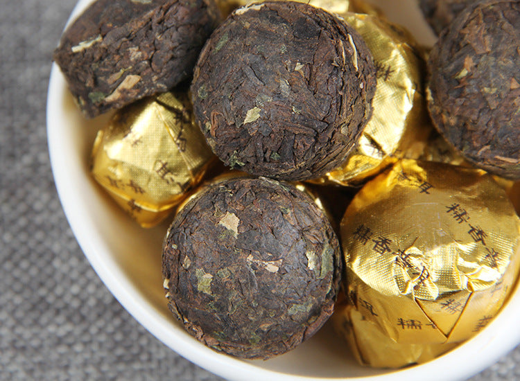 Menghai ancient tree ripe Pu-erh mini tuocha sticky rice aroma tea
