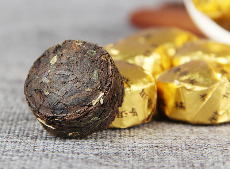 Menghai shou puer sticky rice fragrance mini compressed tea product view